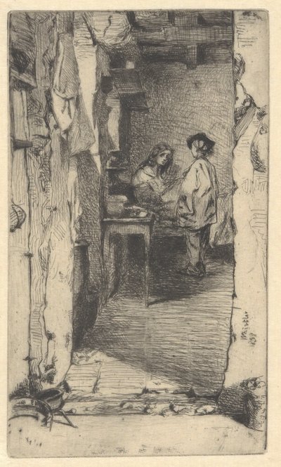 Rag Pickers, Mouffetard District, Paříž od James Abbott McNeill Whistler