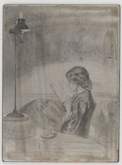 Čtení Lamplight od James Abbott McNeill Whistler
