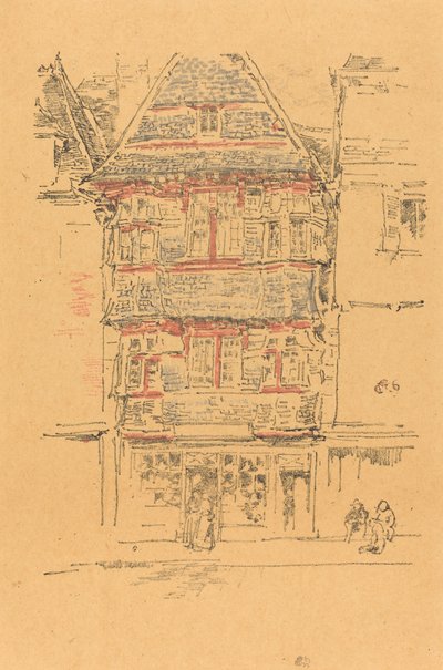 Červený dům, Paimpol od James Abbott McNeill Whistler