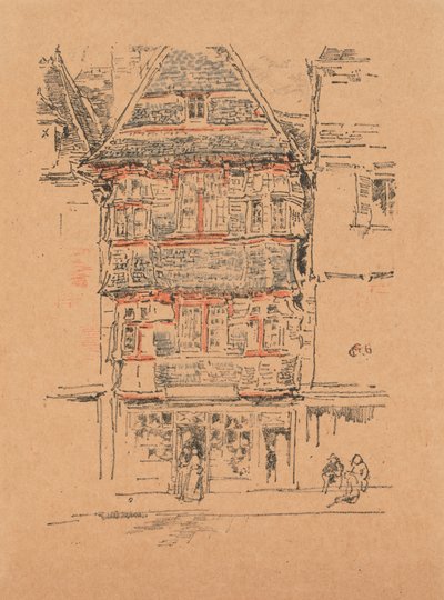 Červený dům, Paimpol od James Abbott McNeill Whistler