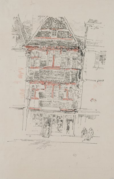 Červený dům, Paimpol od James Abbott McNeill Whistler