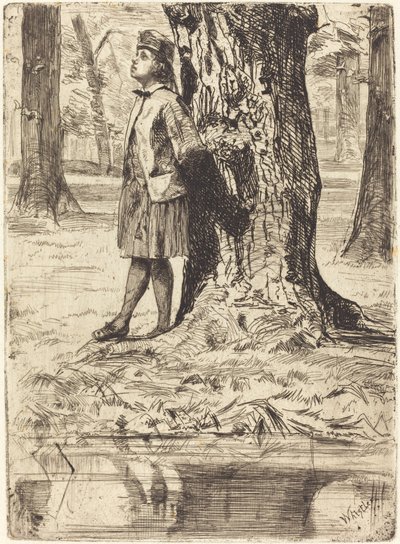 Seymour stojící pod stromem od James Abbott McNeill Whistler