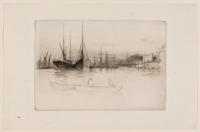 Parníky z věže od James Abbott McNeill Whistler