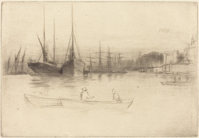 Parníky před londýnským Towerem od James McNeill Whistler