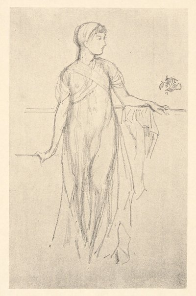 Studie, klasická postava od James Abbott McNeill Whistler