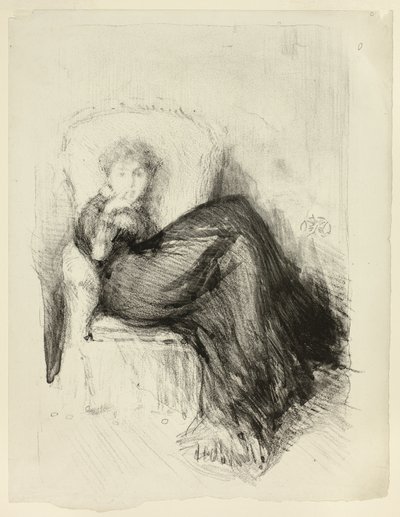 Studie: Maud Sedící od James Abbott McNeill Whistler