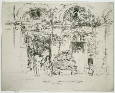 Slunečnice, St Germain Market, Paříž od James McNeill Whistler