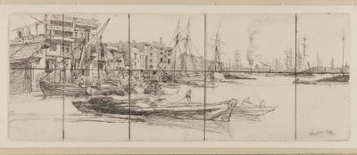 Temžské sklady od James Abbott McNeill Whistler