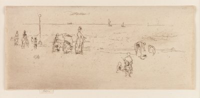Pláž, Ostende od James Abbott McNeill Whistler