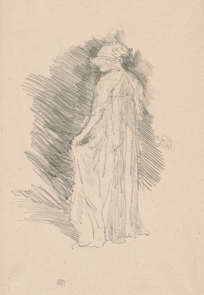 Zahalená postava, Pohled zezadu od James Abbott McNeill Whistler