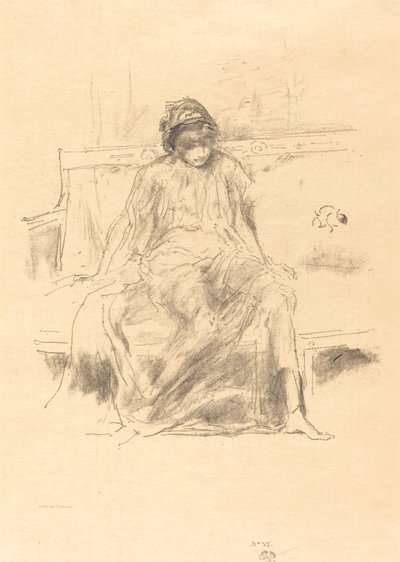 Zahalená postava, sedící od James Abbott McNeill Whistler