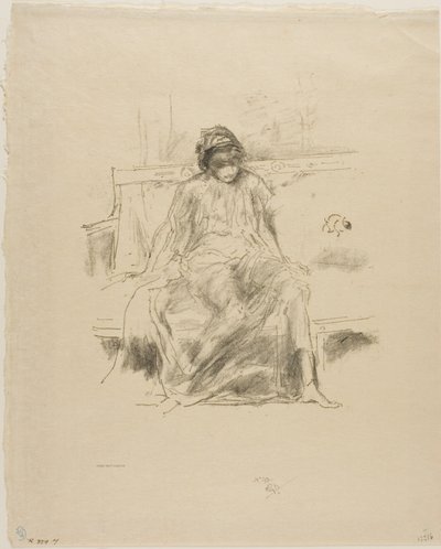 Zahalená postava, sedící od James Abbott McNeill Whistler