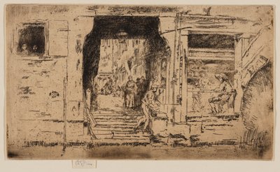 Obchod s rybami, Benátky od James Abbott McNeill Whistler