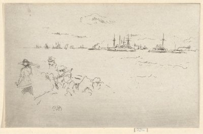 Flotila: Monitory, z Jubilejní sady od James Abbott McNeill Whistler
