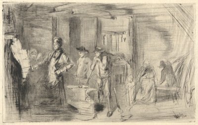 The Forge, from the Thames Set (Série šestnácti leptů scén na Temži a dalších témat) od James Abbott McNeill Whistler