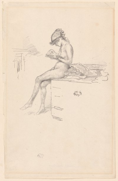 Malý akt model, čtení od James Abbott McNeill Whistler