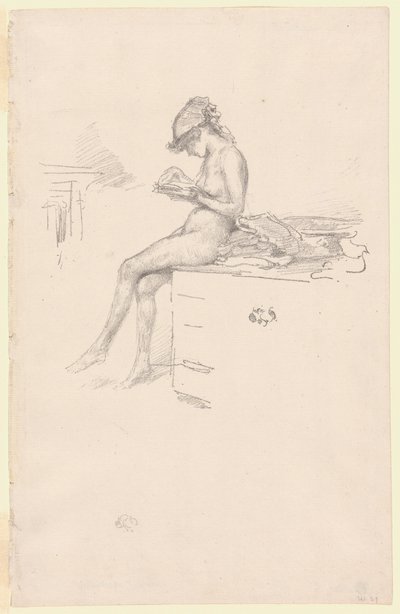 Malý akt model, čtení od James Abbott McNeill Whistler