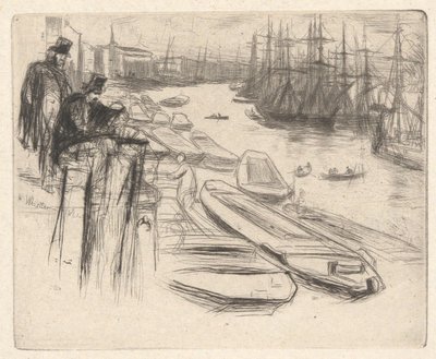 „Malý bazén“, z cyklu „Temže“ (série šestnácti leptů zachycujících výjevy z Temže a další náměty) od James McNeill Whistler