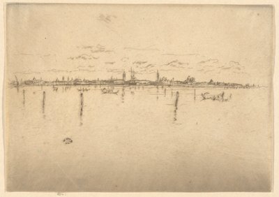 Malé Benátky, z prvního benátského souboru (Benátky, série dvanácti leptů) od James Abbott McNeill Whistler