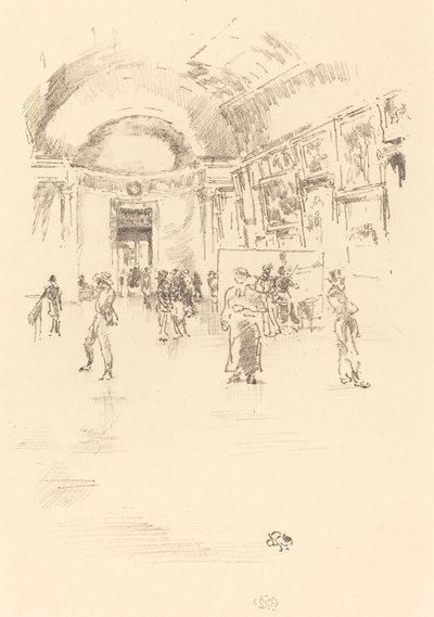 Dlouhá galerie, Louvre od James Abbott McNeill Whistler