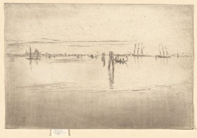 Dlouhá laguna, z druhého benátského souboru (soubor dvaceti šesti leptů) od James Abbott McNeill Whistler