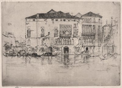 Paláce, z prvního benátského souboru (Benátky, série dvanácti leptů) od James Abbott McNeill Whistler