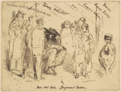 Titulní strana "Dvanáct leptů z přírody" od James Abbott McNeill Whistler