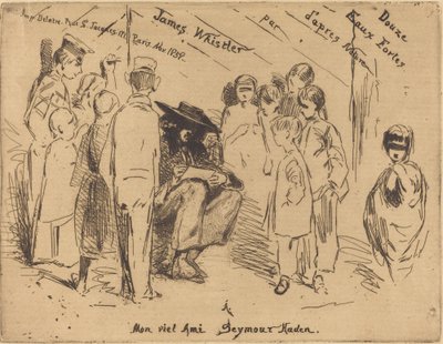 Titulní strana "Dvanáct leptů z přírody" od James Abbott McNeill Whistler