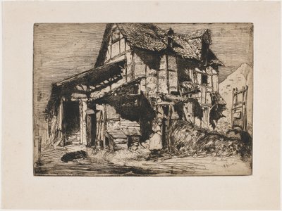 Nebezpečný činžák. Jeden z dvanácti leptů z přírody (francouzský set) od James Abbott McNeill Whistler