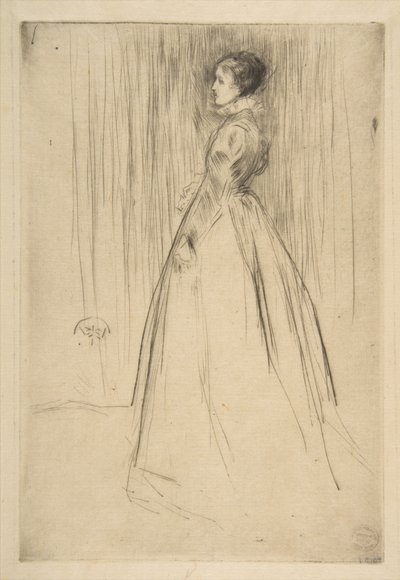 Sametové šaty (paní Leylandová) od James McNeill Whistler