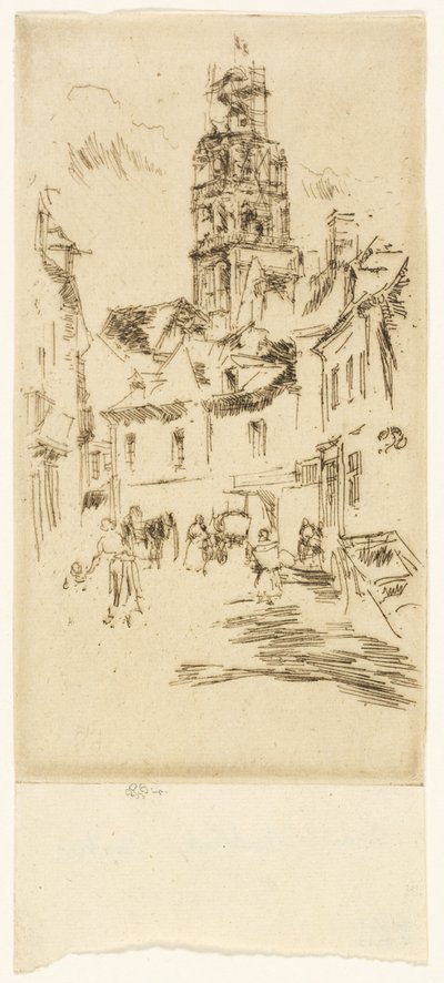 Saint Antoine Tower, Loches od James Abbott McNeill Whistler