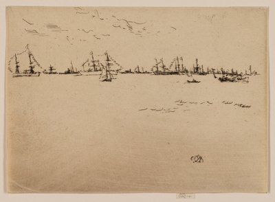 Vojenské lodě od James Abbott McNeill Whistler