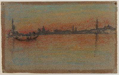 Benátky: Západ slunce v přístavu od James Abbott McNeill Whistler