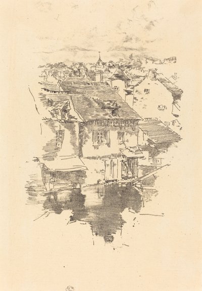 Vitré: Kanál od James Abbott McNeill Whistler
