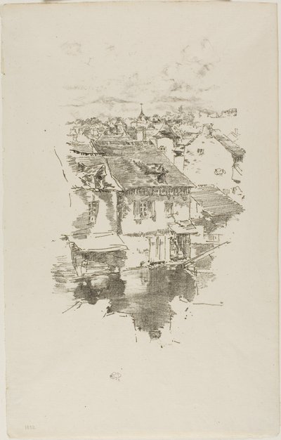 Vitré: Kanál od James Abbott McNeill Whistler