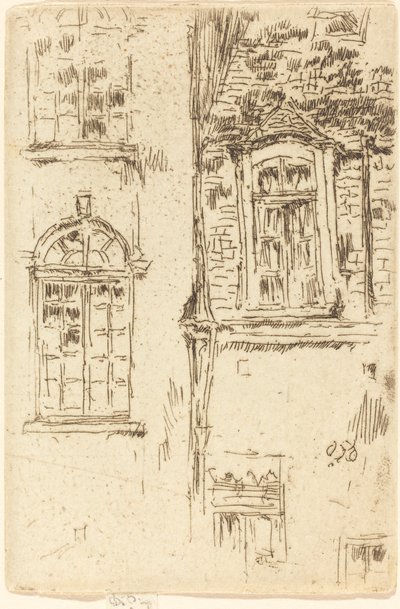 Windows naproti hotelu, Bourges od James Abbott McNeill Whistler