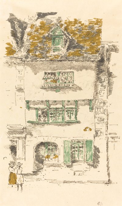 Žlutý dům, Lannion od James Abbott McNeill Whistler