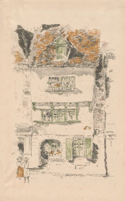 Žlutý dům, Lannion od James Abbott McNeill Whistler