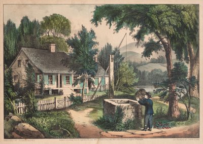 Staré dubové vědro od James Merritt Ives