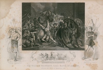 Sir William Walworth, lord starosta Londýna Zabití Wata Tylera ve Smithfieldu (rytina) od James Northcote