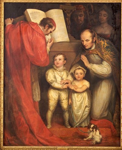 Sňatek Richarda ze Shrewsbury, vévody z Yorku, s lady Anne Mowbrayovou, 1820 od James Northcote