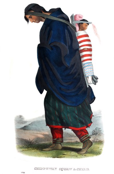 Chippeway (Ojibwe) žena a dítě od James Otto Lewis