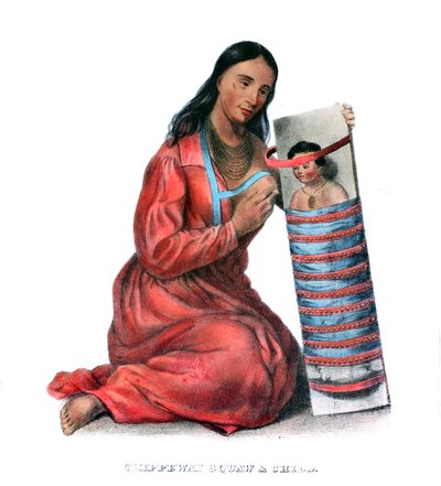 Chippeway (Ojibwe) žena a dítě od James Otto Lewis