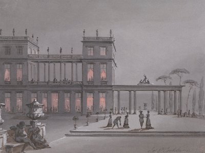 Italská slavnost: Postavy na terase Palazzo od James Pattison Cockburn