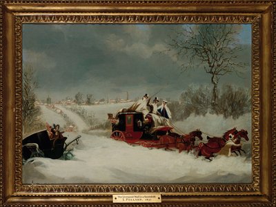 Liverpoolská pošta ve sněhové bouři poblíž St. Albans, 1837 od James Pollard
