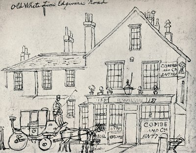 Starý bílý lev, Edgware Road, c1821 od James Pollard