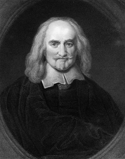 Thomas Hobbes, anglický filozof 17. století, 1836. od James Posselwhite