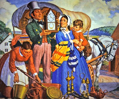 Cestující prodavač (barevné lito) od James Reid (after) Lambdin