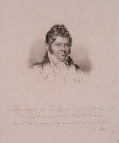 Portrét Johanna Bernharda Logiera (1777-1846) vyrytý H. Meyerem (rytina) od James Robert (after) Maguire