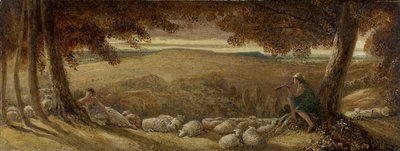 Večerní pastvina, asi 1860-70 od James Smetham